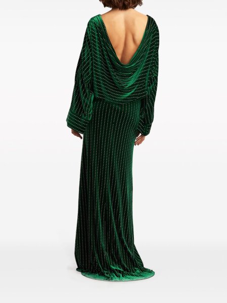 画像2: セール!Tadashi Shoji タダシショージ   DIONNE RHINESTONE Gown グリーン系   11091 (2)
