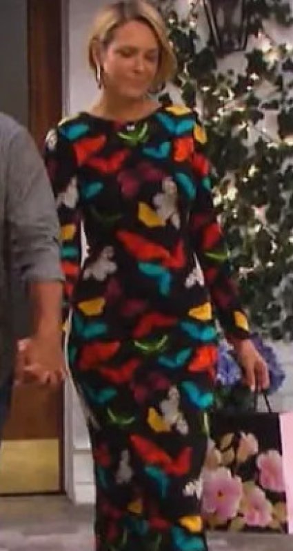 画像4: 【 パリスヒルトン愛用、ドラマ使用】Alice + Olivia アリスアンドオリビア　 Rosaria Butterfly Print Maxi Dress (4)