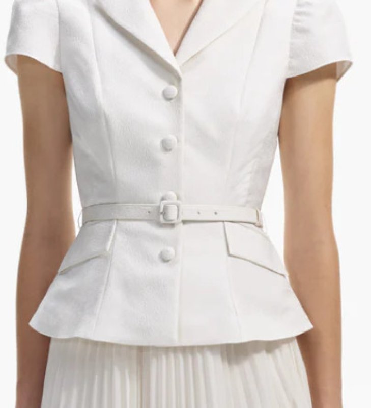 画像3: セール！【オリビアカルポ愛用】Self Portrait　セルフポートレート  White Textured Midi Dress  02133 (3)