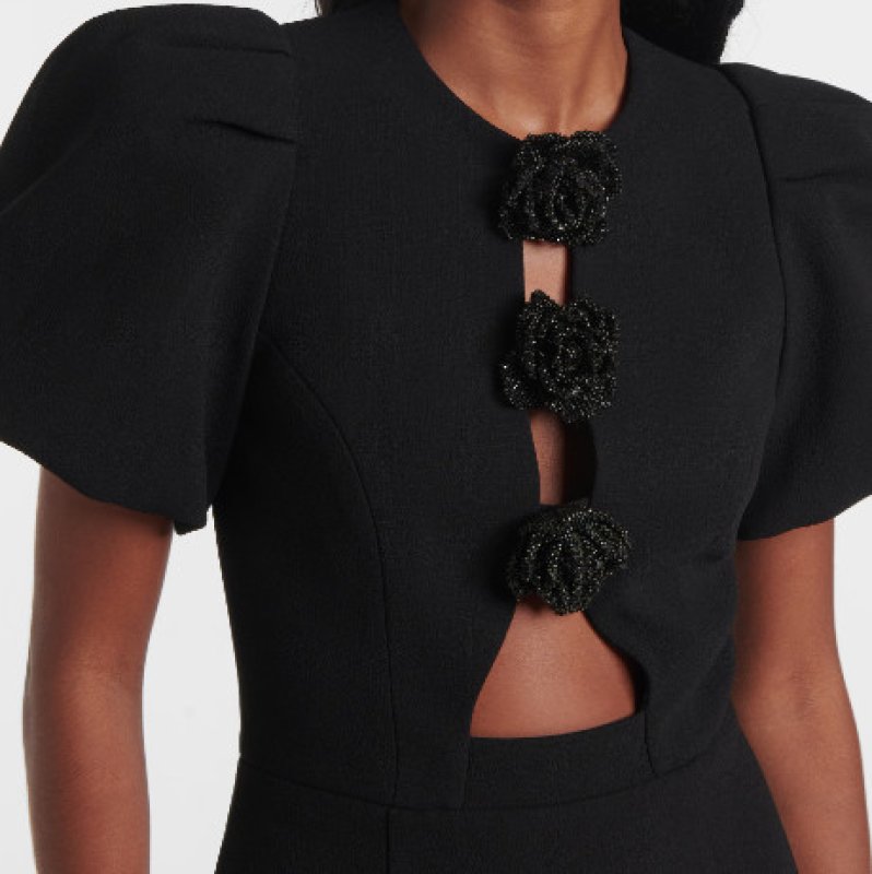 画像3: 【ニッキーヒルトン愛用】Rebecca Vallance レベッカヴァランス  Aubree フラワーミニドレス　ブラック (3)