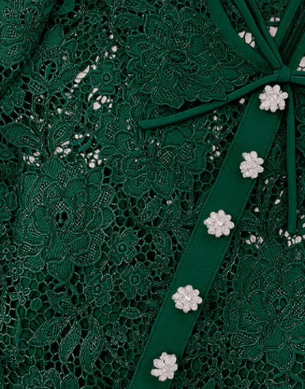 画像3: Self Portrait　セルフポートレート　GREEN CORD LACE MIDI DRESS  01261 (3)