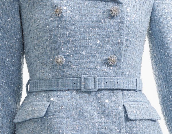 画像3: Self Portrait セルフポートレート  Blue Sequin Boucle Midi Dress  03064 (3)