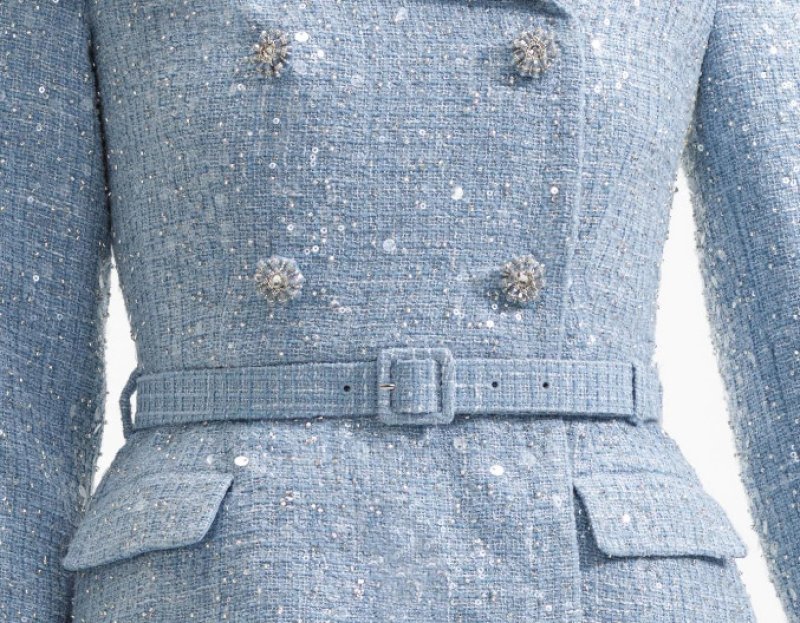 画像3: Self Portrait　セルフポートレート  Blue Sequin Boucle Midi Dress  03064 (3)