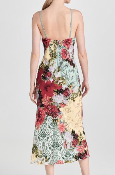 画像2: Alice + Olivia アリスアンドオリビア Kiro V Neck Slip Dress  08131 (2)