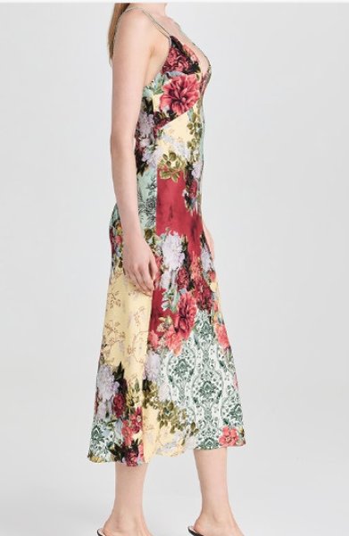 画像3: Alice + Olivia アリスアンドオリビア Kiro V Neck Slip Dress  08131 (3)