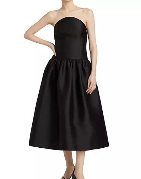 画像2: セール！【BLACKPINK ジス着用】 Self Portrait セルフポートレート  2way Taffeta Midi-Dress  11261 (2)