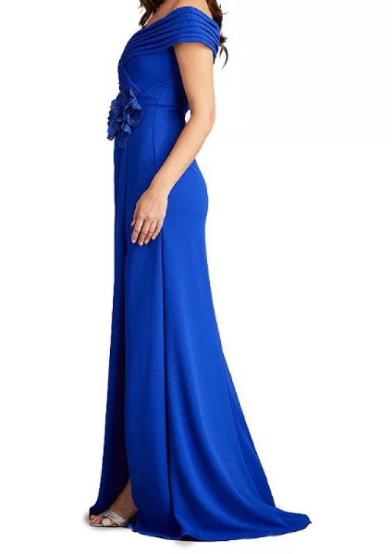 画像2: Tadashi Shoji タダシショージ  Penn Pleated Drape Gown 　ブルー  12191 (2)