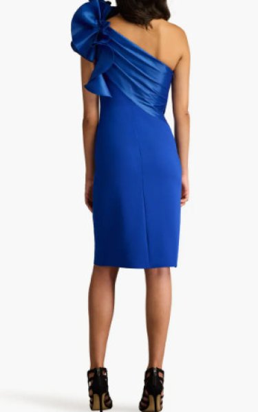 画像2: Tadashi Shoji タダシショージ  Aria One-Shoulder Ruffle Dress ブルー (2)