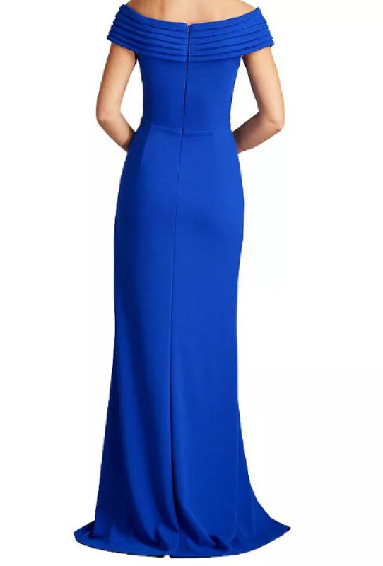 画像3: Tadashi Shoji タダシショージ  Penn Pleated Drape Gown 　ブルー  12191 (3)