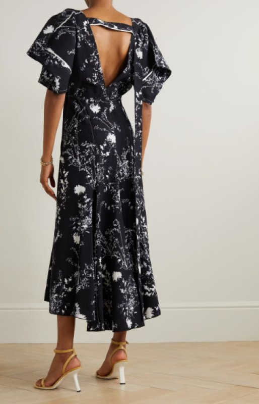 画像2: セール！【白石麻衣さん着用】VICTORIA BECKHAM  ヴィクトリアベッカム　Floral cady midi dress  12101 (2)