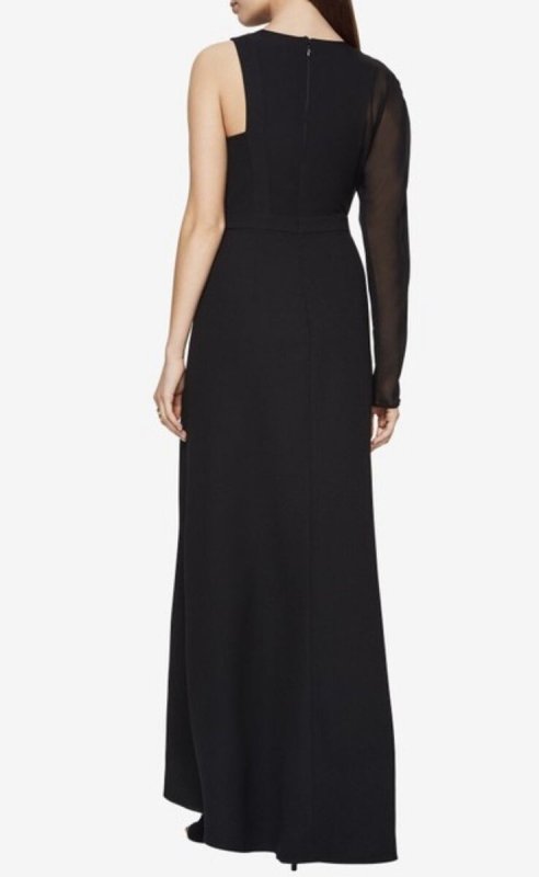 画像2: セール！BCBGMAXAZRIA　Cheyenne One-sleeve Black Gown (2)