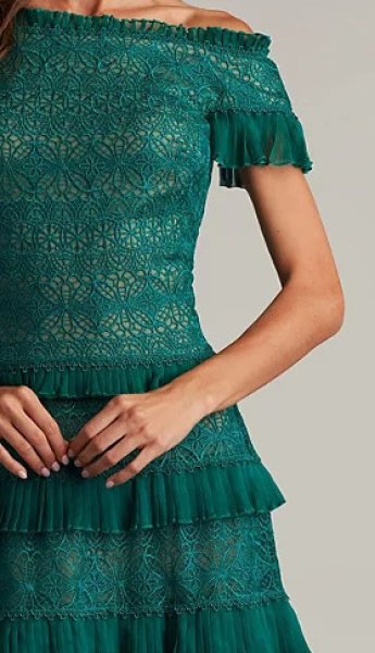 画像3: セール!Tadashi Shoji タダシショージ  Garina Midi Dress  グリーン系   (3)