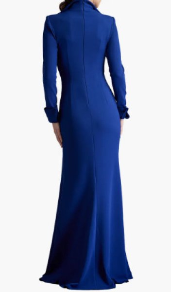 画像2: Tadashi Shoji タダシショージ   Jerico Ruched French Cuff Gown　ブルー (2)