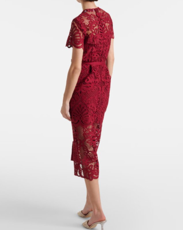 画像3: Self Portrait　セルフポートレート　Lace midi dress レッド系  02091 (3)