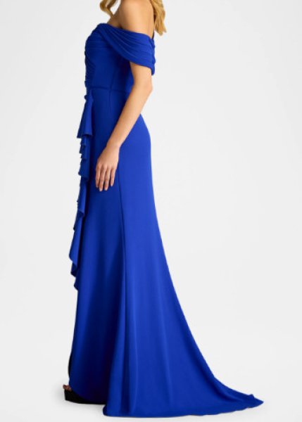 画像3: 限定セール!【宇垣美里さん着用】Tadashi Shoji タダシショージ   DREA WATERFALL FLOUNCE GOWN  ブルー (3)