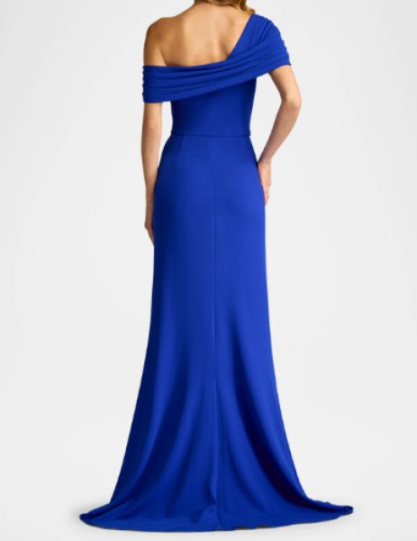 画像2: 限定セール!【宇垣美里さん着用】Tadashi Shoji タダシショージ   DREA WATERFALL FLOUNCE GOWN  ブルー (2)