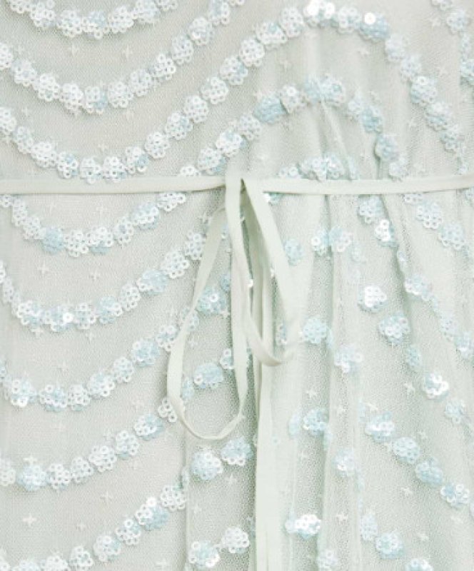 画像4: セール！Needle & Thread ニードル&スレッド　Shimmer Wave Gloss One-Shoulder Ballerina Dress　グリーン系  01071 (4)