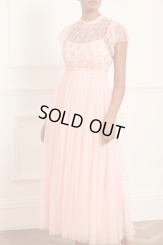 画像1: セール！Needle & Thread ニードル&スレッド  Rococo Bodice Ankle Gown ピンク系 (1)