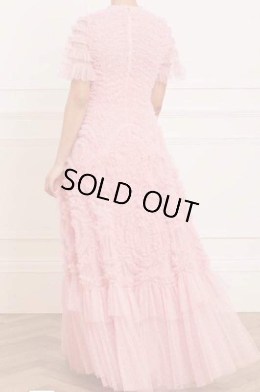 画像3: Needle & Thread ニードル&スレッド    Verity Ruffle V-Neck Gown　Rose Quartz  12251 (3)