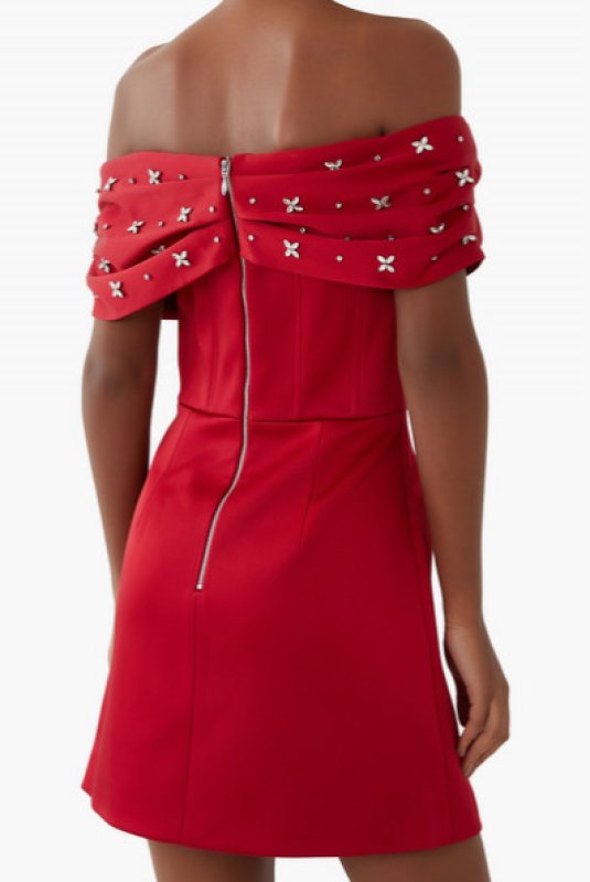 画像2: セール！【パリス、ニッキーヒルトン愛用】Rebecca Vallance レベッカヴァランス  Carmella オフショルダーミニドレス (2)