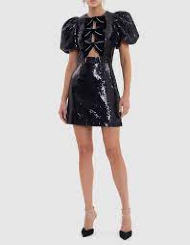 画像1: セール！【ニッキーヒルトン愛用】Rebecca Vallance レベッカヴァランス  Lena Bow Mini Dress (1)