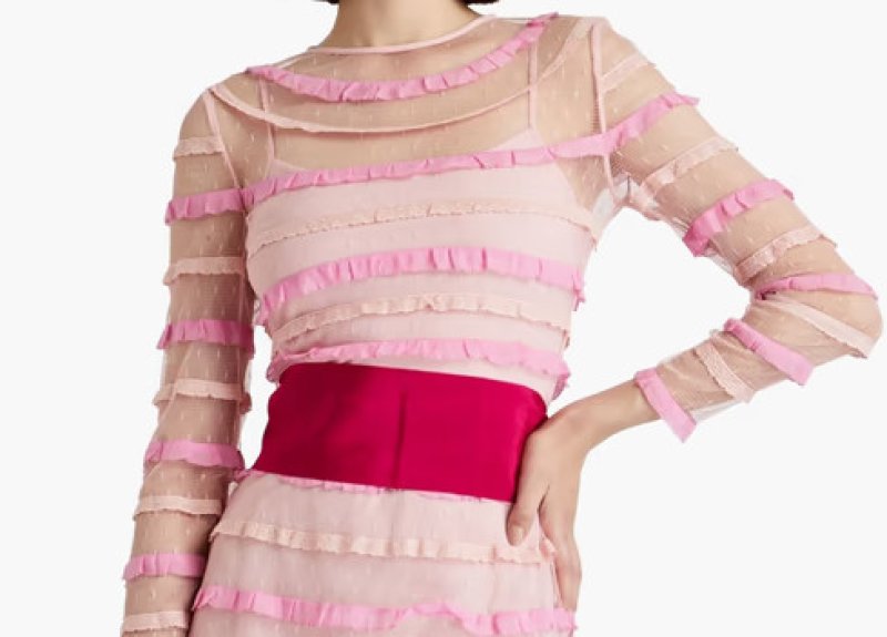 画像3: セール！RED Valentino レッドヴァレンティノ  Grosgrain-paneled tiered ruffled dress 01021 (3)