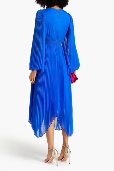 画像2: セール!Alice + Olivia アリスアンドオリビア   プリーツシフォンワンピース (2)