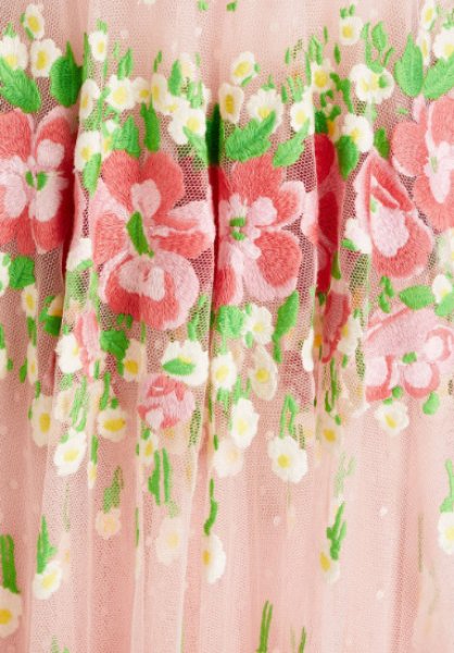 画像3: セール!RED Valentino レッドヴァレンティノ ドット花柄刺繍チュールミディドレス 01022 (3)