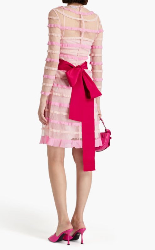 画像2: セール！RED Valentino レッドヴァレンティノ  Grosgrain-paneled tiered ruffled dress 01021 (2)