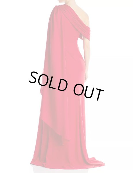 画像2: 再販売セール！【アンミカさん愛用】Tadashi Shoji  タダシショージ   EMBER  ケープスリーブドレス　レッド  04071 (2)