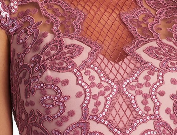 画像3: Tadashi Shoji  タダシショージ スパンコールレースシースドレス   ピンク系 (3)