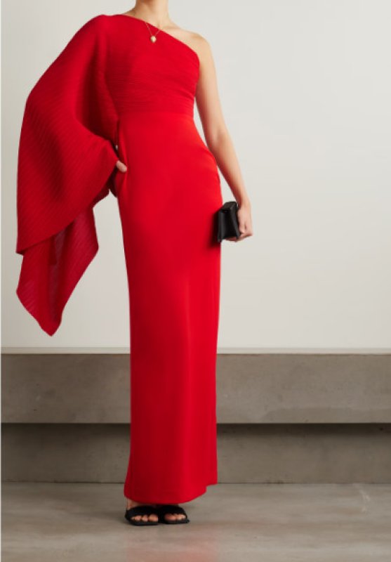 画像1: Solace London ソレイスロンドン  Lillia ワンショルダードレス  01231 (1)