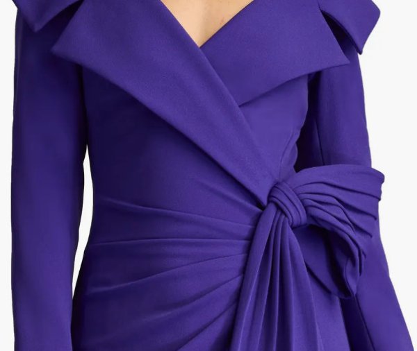 画像3: Tadashi Shoji タダシショージ   Boleyn Portrait Collar Gown パープル系 (3)