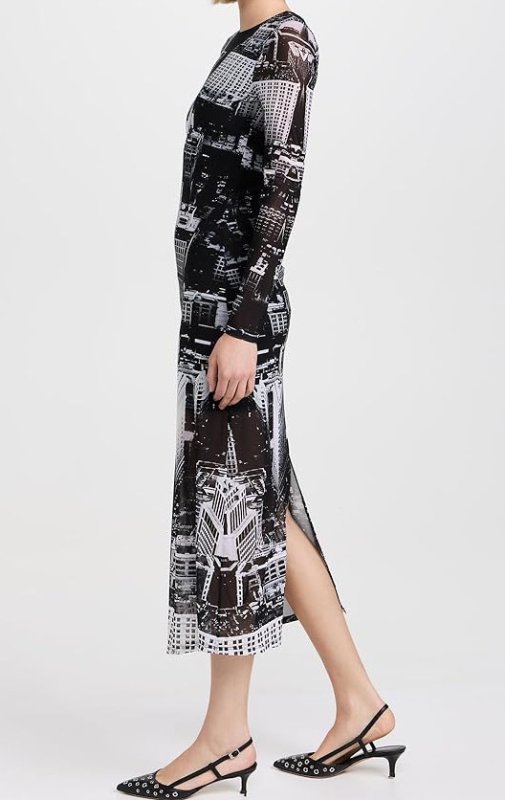 画像3: セール！【 ジェニファーハドソン愛用】Alice + Olivia アリスアンドオリビア Delora Fitted dress   Cityscape  02021 (3)