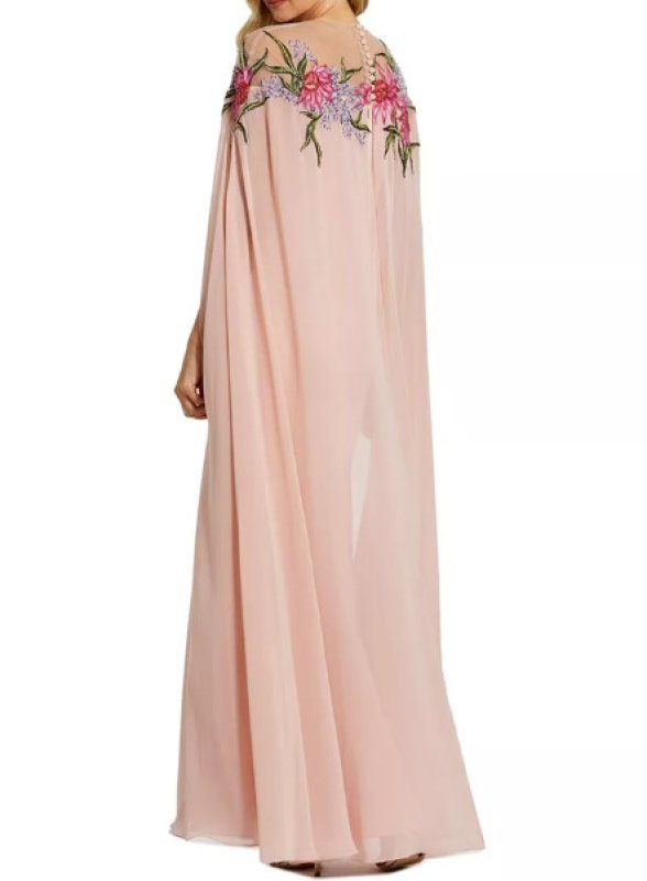 画像2: セール！Mac Duggal マックドゥガル　Sheer Cape Gown  (2)