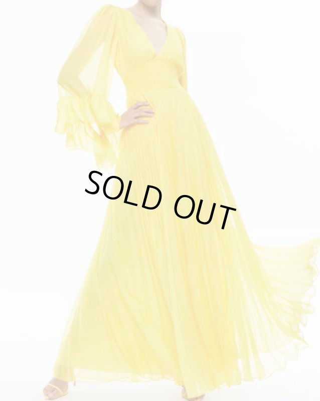 画像1: 【ニッキーヒルトン愛用】Alice + Olivia アリスアンドオリビア　Selene ロングスリーブマキシドレス  01271 (1)