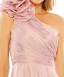 画像2: Mac Duggal マックドゥガル　Rosette One Shoulder Tea Length Midi Dress　ローズ (2)