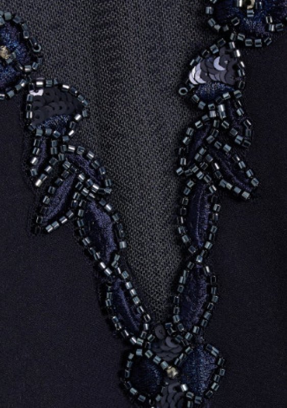 画像3: セール！ Marchesa Notte マルケッサノッテ　ケープ風クレープ ロングドレス (3)