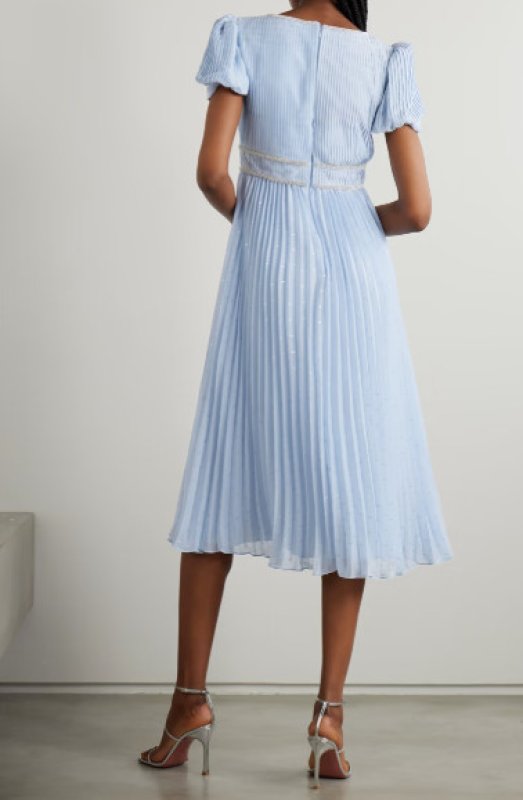 画像2: セール！Self Portrait　セルフポートレート　Crystal-embellished metallic chiffon midi dress  08051 (2)