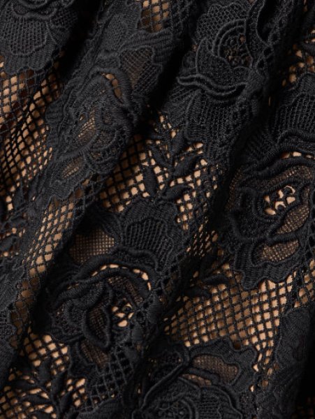 画像3: Self Portrait セルフポートレート Belted velvet-trimmed midi dress (3)