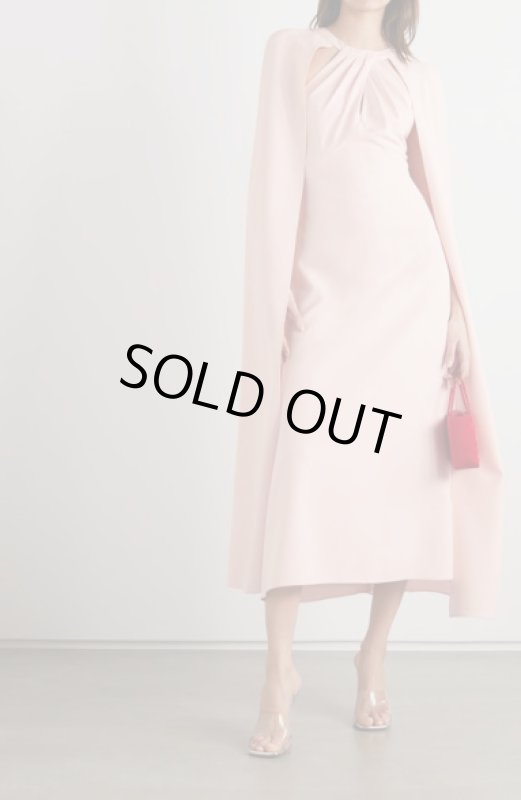 画像1: セール！ Marchesa Notte マルケッサノッテ　Cape-effect twist-front stretch-crepe midi dress (1)