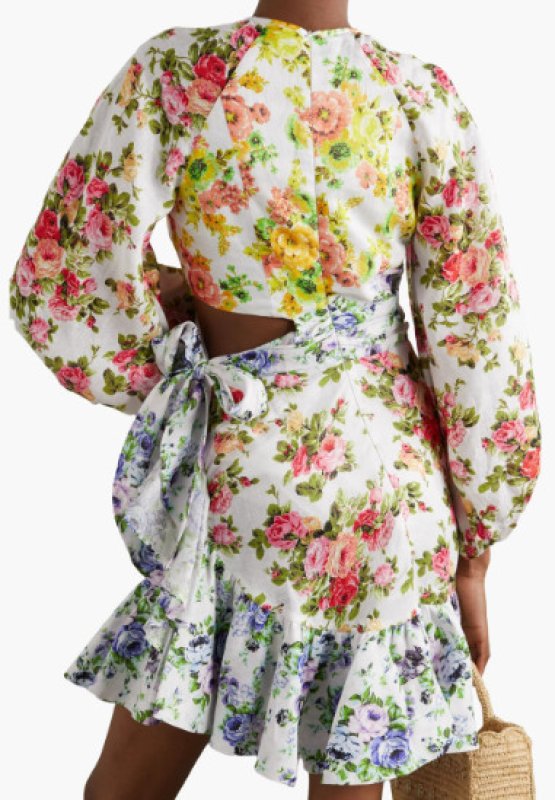 画像2: セール！Zimmermann ジマーマン 　花柄ラッフルミニワンピース (2)