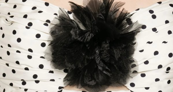 画像3: Self Portrait セルフポートレート polka-dot satin maxi dress  02271 (3)