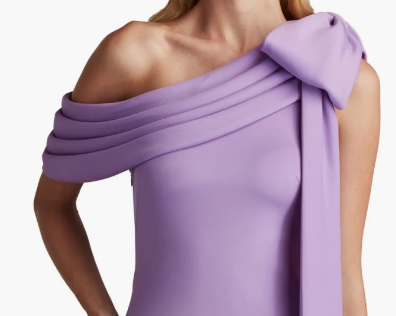 画像4: Tadashi Shoji タダシショージ   cassia ワンショルダー Gown  パープル系  20802 (4)