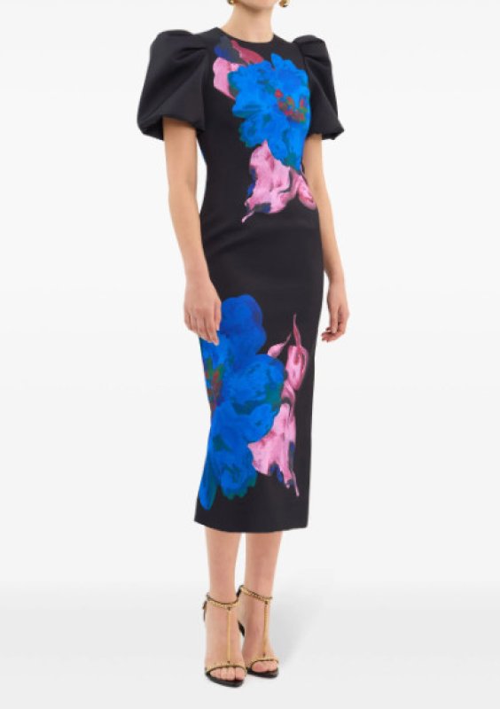 画像1: セール！【Zara Tindall愛用】Rebecca Vallance レベッカヴァランス  Acid Bloom midi dress  03011 (1)