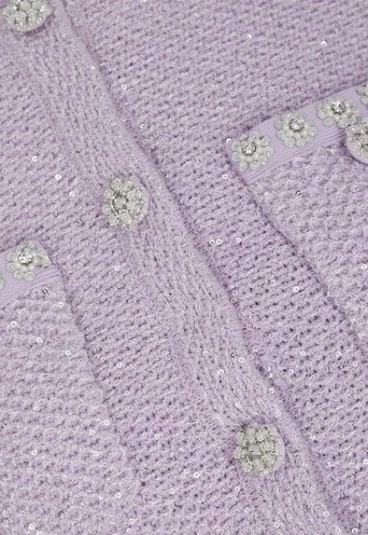 画像3: Self Portrait セルフポートレート Lilac Sequin Knit Mini Dress  02206 (3)