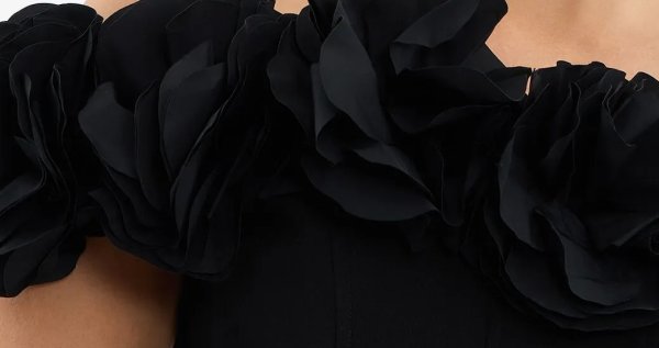 画像3: セール!Rebecca Vallance レベッカヴァランス  Odetta フローラルアップリケミディドレス ブラック  02241 (3)