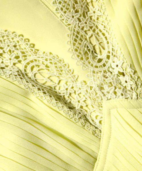 画像3: Self Portrait　セルフポートレート　CHIFFON LACE DETAIL MIDI DRESS　ライム  02203 (3)