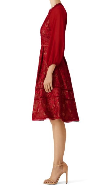 画像3: セール!Marchesa Notte マルケッサノッテ Guipure Lace Cocktail Dress (3)