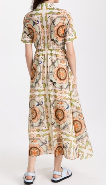 画像2: 【矢田亜希子さん、トリンドル玲奈さん着用】Tory Burch トリーバーチ Printed Cotton Shirtdress  03164 (2)